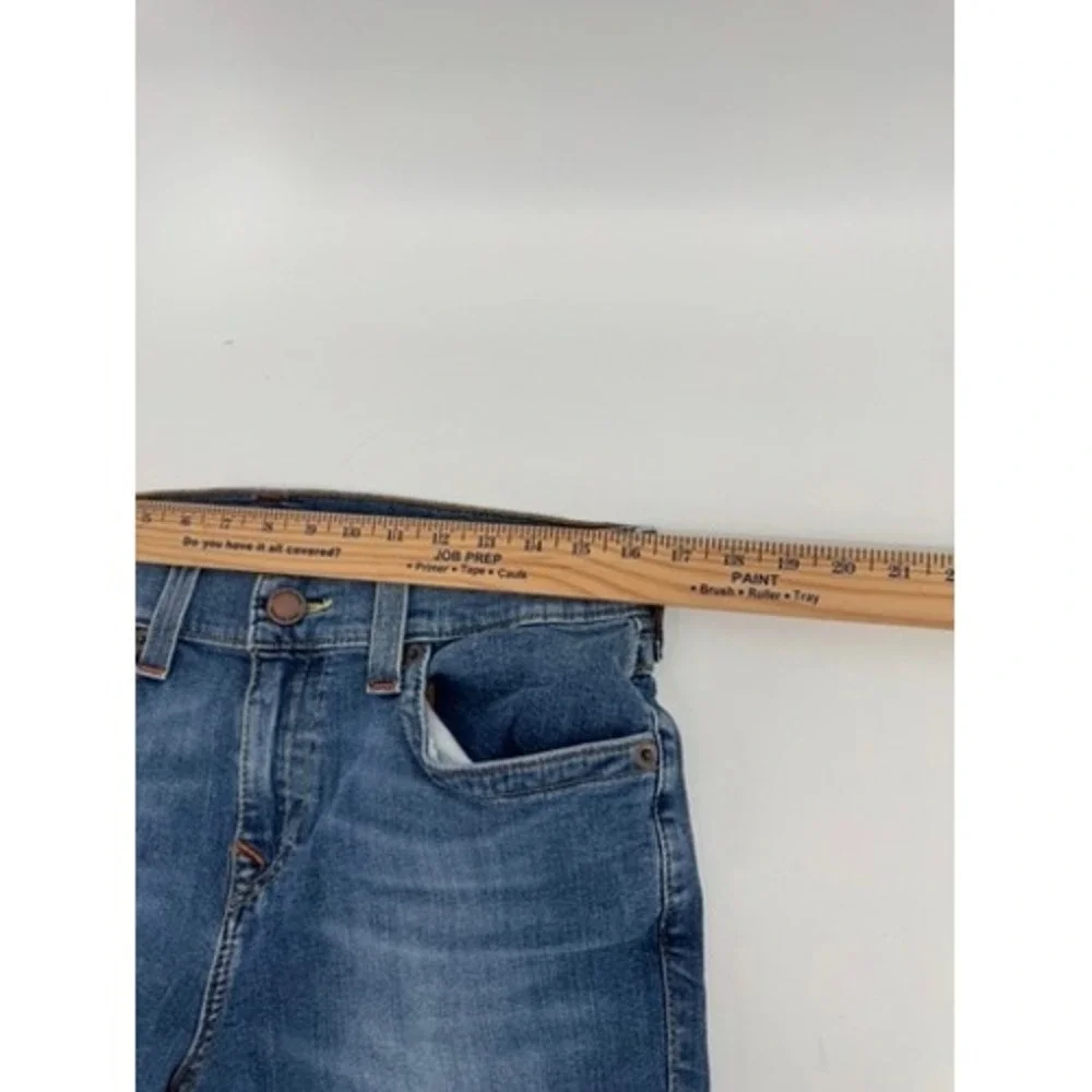 True Religion Denim Shorts Mens 32 Blue Frayed Hem‎ Horseshoe Flap Pocket Y2K